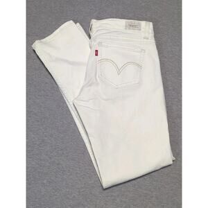 Levi's 524 Too Superlow White Skinny Leg Jeans Size 9 (30x30)